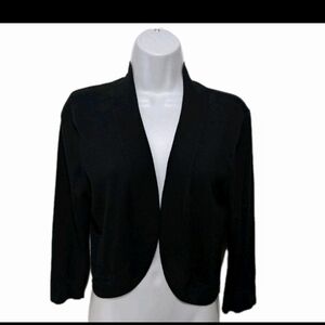 Jessica Howard Black Shrug Cardigan Sweater L Classic 90s #2010